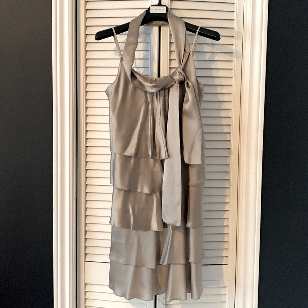 Cop Copine silk sleeveless dress in beautiful champagne colour US size 8.